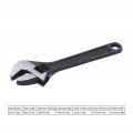 Mini Size Spanner Nut Wrench Tool Jaw Metal Adjustable Key Chain Ring Keyring Gift Keychain 4 Inches Black