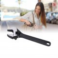 Mini Size Spanner Nut Wrench Tool Jaw Metal Adjustable Key Chain Ring Keyring Gift Keychain 4 Inches Black