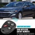 X Autohaux 315mhz Koblear1xt Replacement Keyless Entry Remote Car Key Fob For Chevrolet Corvette 2001-2004 4 Buttons