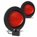 True Mods 2pc 2 5 Round Red Beehive Led Trailer Marker Light Dot Fmvss 108 Sae P2 Grommet Plug Included Ip67 Submersible Cone 