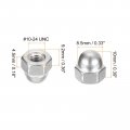 Uxcell 10-24 Acorn Cap Nuts 50pcs 304 Stainless Steel Hardware Hex Dome Head For Fasteners Silver