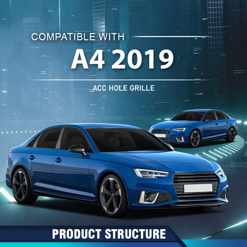 Front Bumper Grille Cover Fog Light Lamp Grill Bezel Left And Right Side For Audi A4 S-line Quattro S4 2019 8wd807681j