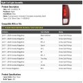 Right Passenger Side Led Tail Light Assembly For 2017 2020 Honda Ridgeline Crew Cab Pickup Red Lens