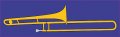 Stickertalk Trombone Vinyl Sticker 7 25 Inches By 2 125 