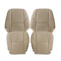 Driver Passenger Bottom Top Perforated Leather Seat Cover Tan For Cadillac Escalade 2nd Row 2009 2010 2011 2012 2013 2014