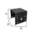4x4 Deck Post Concrete Anchor Connector Bracket Fence Base Black Powder-coated 4 Pack