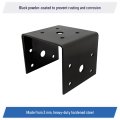 4x4 Deck Post Concrete Anchor Connector Bracket Fence Base Black Powder-coated 4 Pack