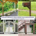 4x4 Deck Post Concrete Anchor Connector Bracket Fence Base Black Powder-coated 4 Pack