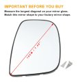 Car Rearview Right Passenger Side Mirror Glass Replacement W Backing Plate Non-heated White For Citroen Berlingo 2012-2018