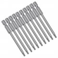 Uxcell 10 Pcs 1 4 Hex Shank Tt15 Magnetic Security Torx Screwdriver Bits 75mm Length