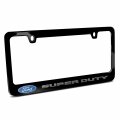 Ipick Image Made For Ford Super-duty In 3d Dark Gray Letters On Black Metal License Plate Frame