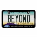 Ipick Image Made For Ford Super-duty In 3d Dark Gray Letters On Black Metal License Plate Frame