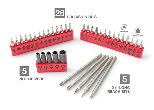 Everybit Tech Rescue Kit 46 Piece Electronics Repair Tool Set With Magnetic Driver Pentalobe And Torx Bits Spudgers Parts Mat