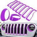 Front Grille Mesh Inserts Headlight Cover For Jeep Wrangler Jl Jlu Sport S Only 2018-2023 Exterior Accessories Clip-in Guard 