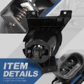 Auto Dynasty Halogen Model Front Bumper Driving Fog Light Lamps With Bezels Cover Compatible Ford F-150 2011-2014 Driver And