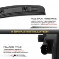 Vipmotoz Smoked Front Rear Led Strip Side Marker Lights For 2015-2023 Compatible With Dodge Charger Ld Tinted Lens Pure White