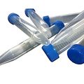 Bipee Plastic Centrifuge Tubes 15ml Conical Bottom Graduated Marks Blue Screw Cap Pack Of 100pcs 
