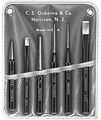 C S Osborne K-327 18171 Punch Cold Chisel Set 