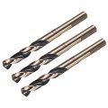 3pcs 17 32 Drill Bit 1 2 Reduced Shank M35 Cobalt 5 High-speed Steel Twist Black And Gold Finish 135a For High Hardness 