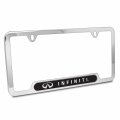 Infiniti In 3d Embossed Black Insert Chrome Finish 50 States Stainless Steel License Plate Frame 