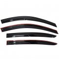 Outside 4 Pieces Black Window Visors Shade Sun Rain Wind Guards Cover Acrylic Replacement For 2008-2012 Honda Accord