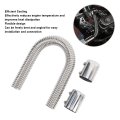 Stainless Steel Flexible Radiator Coolant Hose Kit With Cap Efficient Cooling Easy Installation Longer Lasting Durability For