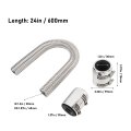 Stainless Steel Flexible Radiator Coolant Hose Kit With Cap Efficient Cooling Easy Installation Longer Lasting Durability For