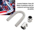 Stainless Steel Flexible Radiator Coolant Hose Kit With Cap Efficient Cooling Easy Installation Longer Lasting Durability For