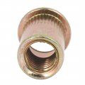 Uxcell 1 2 -13 Straight Knurled Rivet Nut Insert Bronze Tone 5pcs