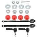 Premium Suspension Set Of 6 Front Inner Tie Rod End Outer Sway Bar Bushing Compatible Fit For Dodge Ram 2500 03-10 3500 03-07 