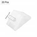 Uxcell Shelf Cabinet Door 90 Degree Plastic Corner Braces 2 Holes Angle Brackets With Cover Cap 20 Pcs
