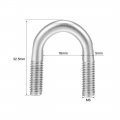 Uxcell U-bolts 10pcs 0 63 16mm Inner Width 32 5mm Length M6 304 Stainless Steel U-bolt Fastener For 14mm Pipe Dia