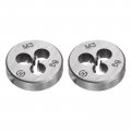 Uxcell 2pcs Round Threading Dies Metric M3 X 0 5 Thread Right Hand Alloy Tool Steel Screw Cutting Die Repair