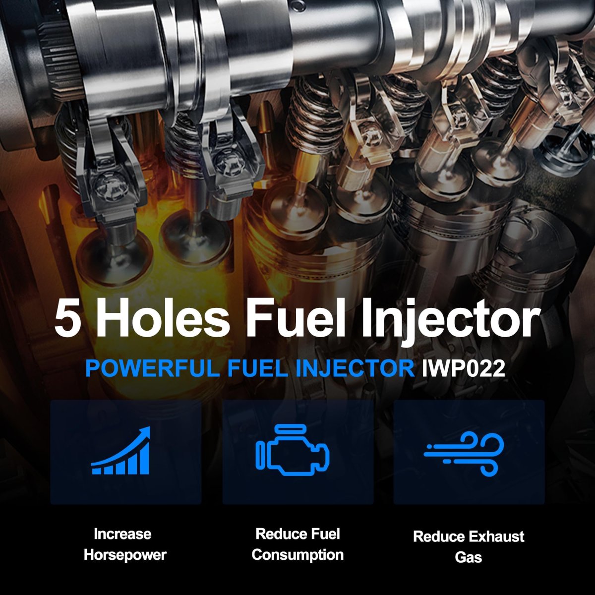 Iwp022 Fuel Injectors 6 Piece Set For Volkswagen Eurovan 1997 1999 2000 And Golf Jetta 2001 V6 2 8l 5 Holes Replacement