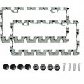 Foruidea Cute Penguins Matte Aluminum License Plate Frame With Black Screw Capsi 2pcs 2 Holes Licensess Frames Car Plate Covers
