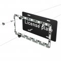 Foruidea Cute Penguins Matte Aluminum License Plate Frame With Black Screw Capsi 2pcs 2 Holes Licensess Frames Car Plate Covers