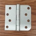 4 Inch Exterior Door Hinges With 5 8 Radius Square Corner Satin Nickel 2 Pack 