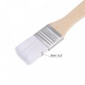 Uxcell 0 9 Width Small Paint Brush Nylon Bristle With Wood Handle Painting Tool For Wall Door Cabinets Furniture Fences White