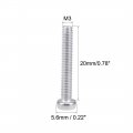 Uxcell M3x20mm Machine Screws Pan Phillips Cross Head Screw 304 Stainless Steel Fasteners Bolts 100pcs