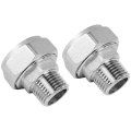 2pcs 3 4a X 1 2a A Male Npt Threads Adapter Fittings For Shop Compressed Air Line System Brass-nickel Plated 
