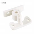 Uxcell Furniture Cabinet Door Plastic Friction Catch Non-adjustable Abs White 5pcs