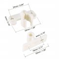 Uxcell Furniture Cabinet Door Plastic Friction Catch Non-adjustable Abs White 5pcs