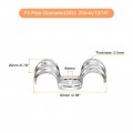 Uxcell 25pcs 20mm 13 16 Inch Stainless Steel Double Line Clamps Single Hole Rigid Pipe Strap M-type U Shape Bracket Tube For