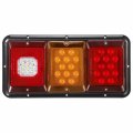 Partsam 2x Led Triple Tail Lights 45s Rectangle Vertical Horizontal Mount Led Trailer Truck Camper Rv Stop Turn Backup Reverse