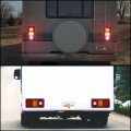 Partsam 2x Led Triple Tail Lights 45s Rectangle Vertical Horizontal Mount Led Trailer Truck Camper Rv Stop Turn Backup Reverse