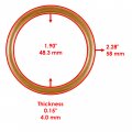 Caltric Muffler Tailpipe Gasket For Kawasaki Mule Kaf820 Pro-fx Pro-fxt 2015-2021