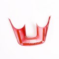 Car Abs Red Steering Wheel Moulding Chrome Cover Trims Stickers Compatible With Hilux 2015 2016 2017 2018 2019 2020 2021