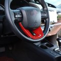 Car Abs Red Steering Wheel Moulding Chrome Cover Trims Stickers Compatible With Hilux 2015 2016 2017 2018 2019 2020 2021