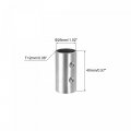 Uxcell Rail Pipe Fitting 2-way 40mm Length 202 Stainless Steel Straight Connector Brushed For 25mm 1 Od Handrail Railing 2 Pcs