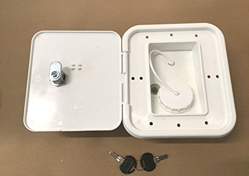 Valterra White Gravity Water Hatch Fill Dish Lock Keys Rv Trailer